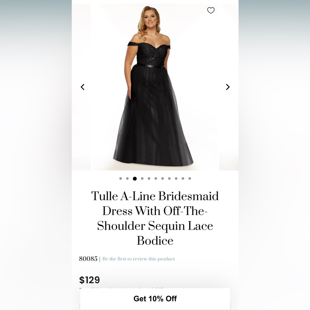 Avery Austin Tulle A-Line Dress With Sequin Lace Bodice